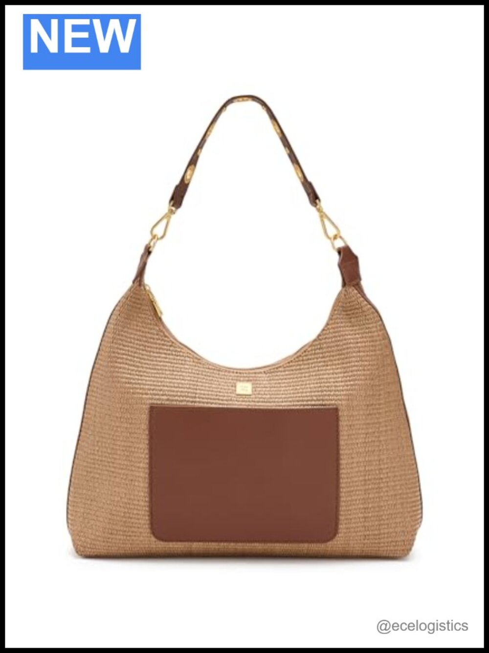 Oversized Hobo Satchel Bag Raffia Leather Top Handle Crossbody
